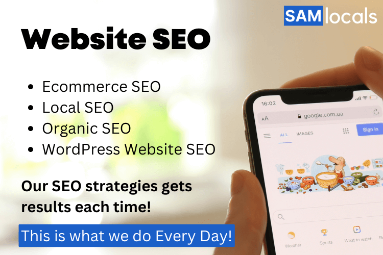 Website SEO Services By Sam Locals