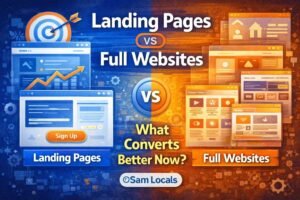 Landing pages vs full websites comparison for conversion optimization